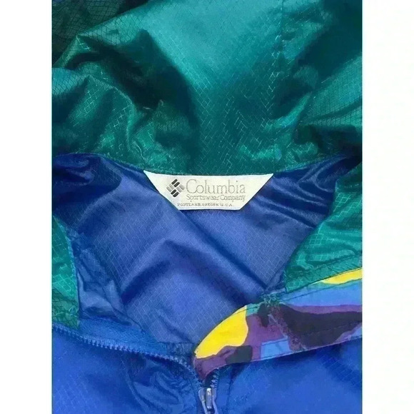 Vintage 90s Columbia Windbreaker Royal Blue - Picture 9 of 9
